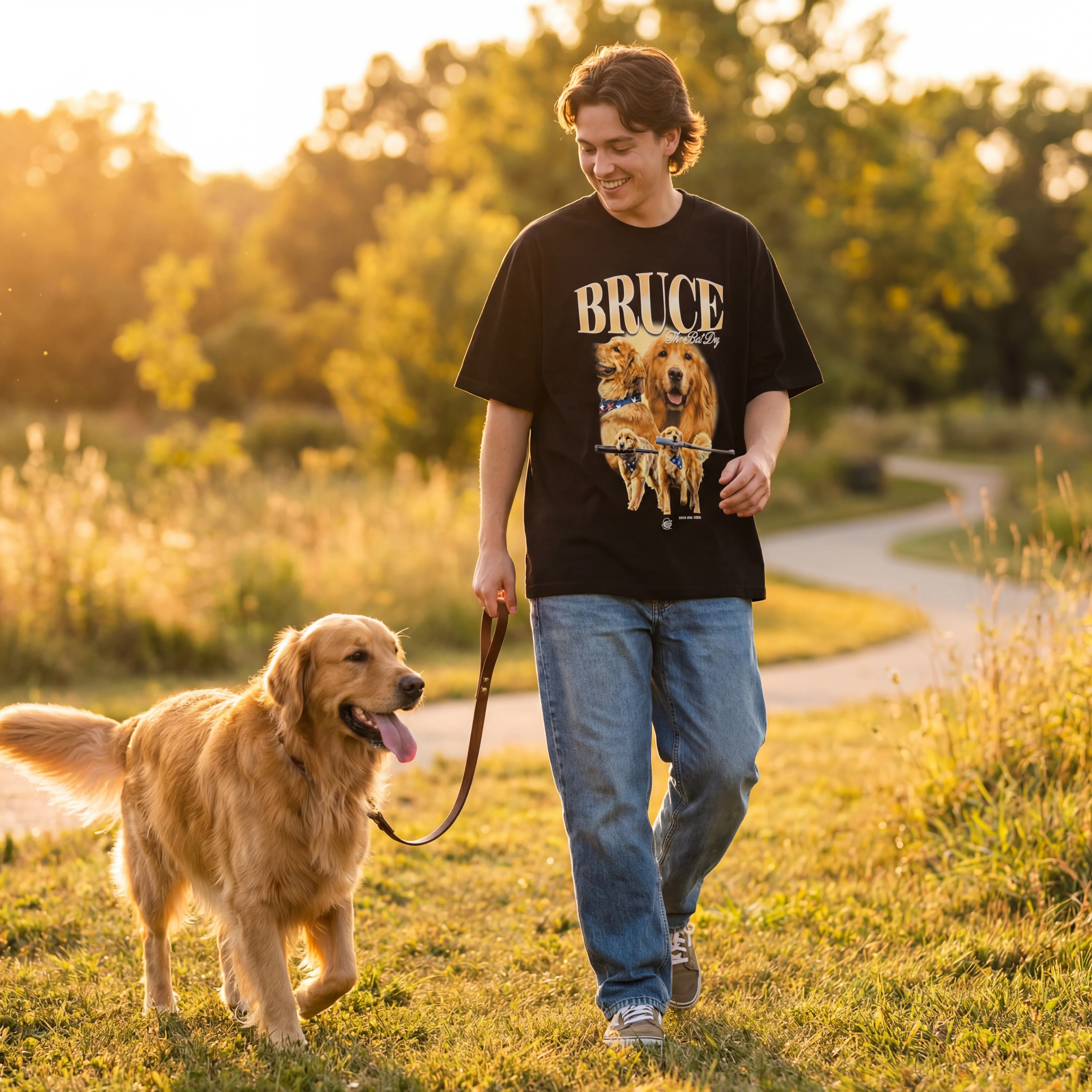 Bruce the Bat Dog 90s Graphic Tee - Image 5