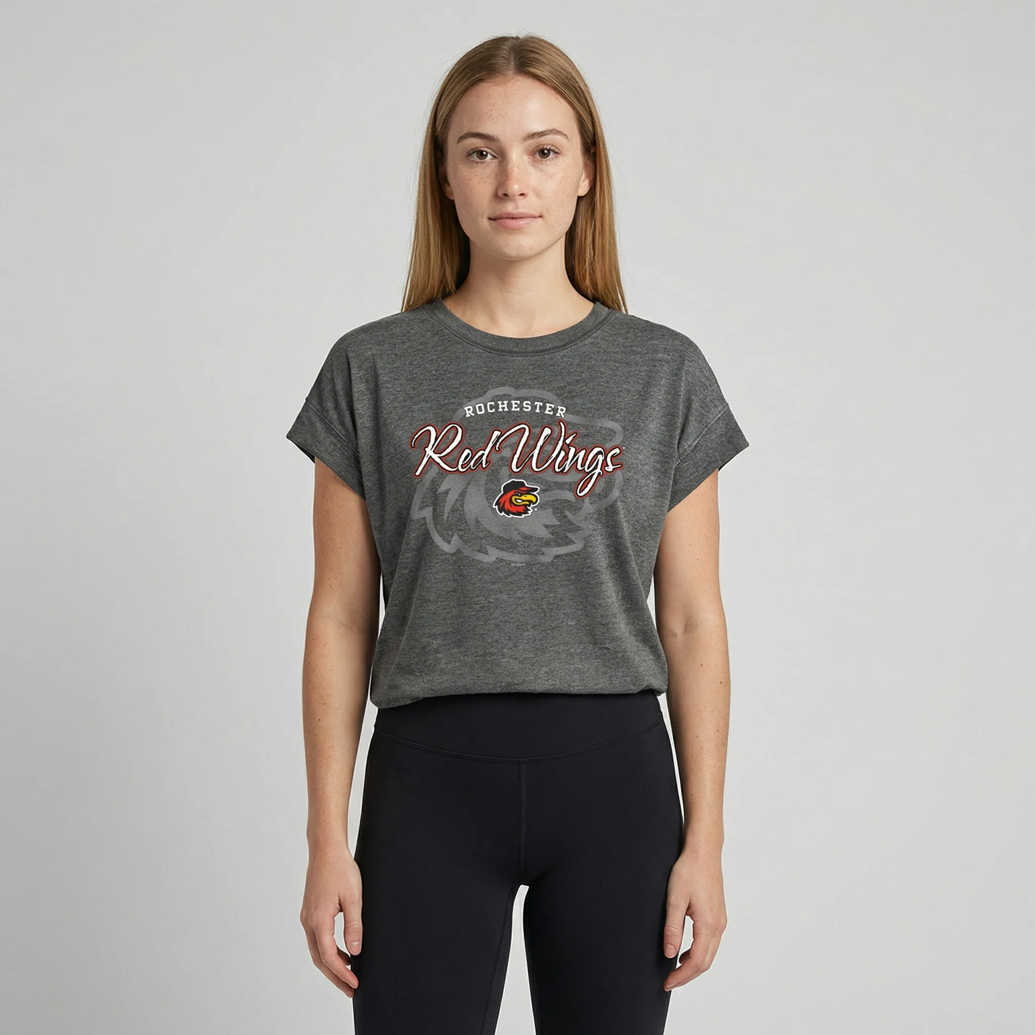 Womens Gray Vintage Tee - Image 2