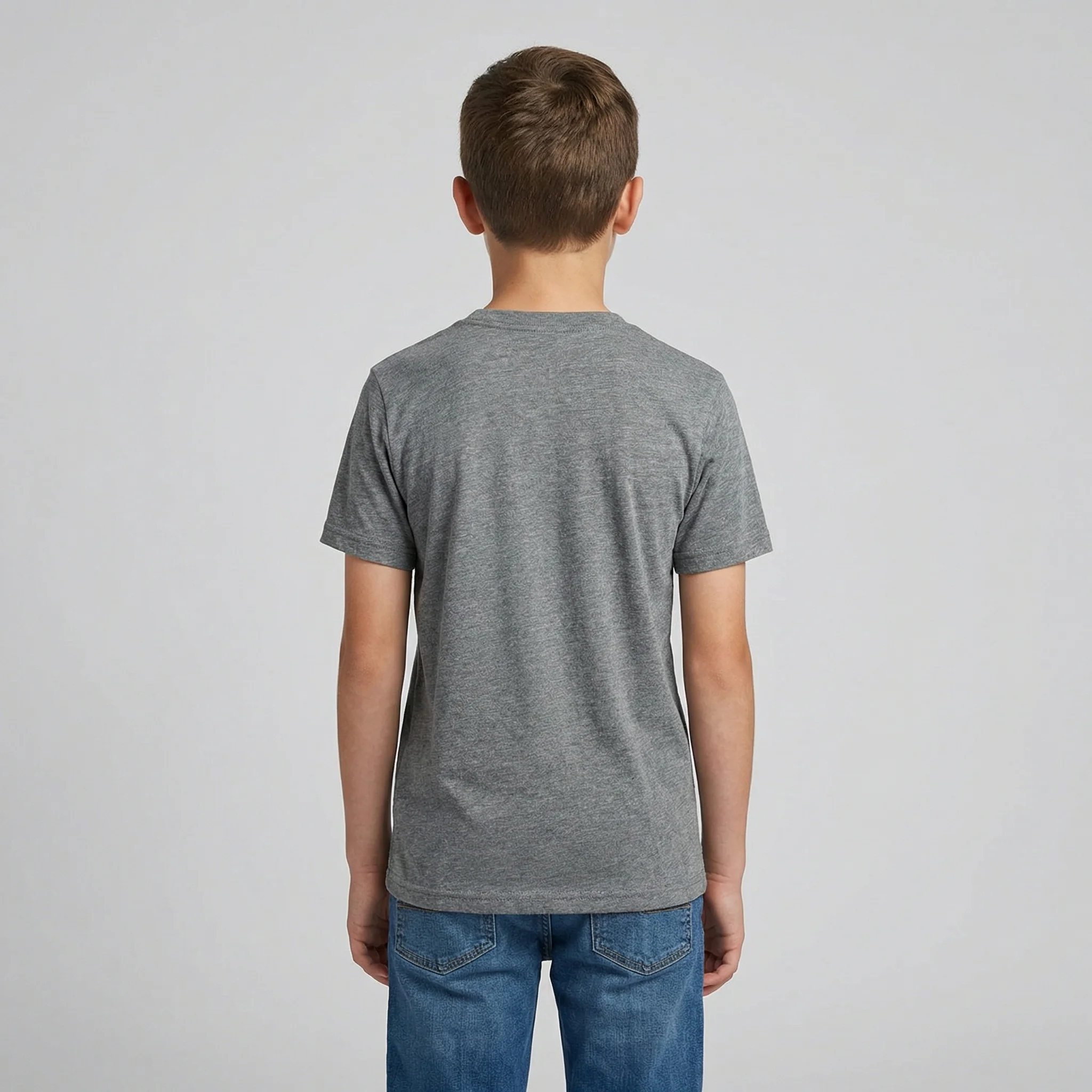 Youth Gray Tri-Blend Tee - Image 3