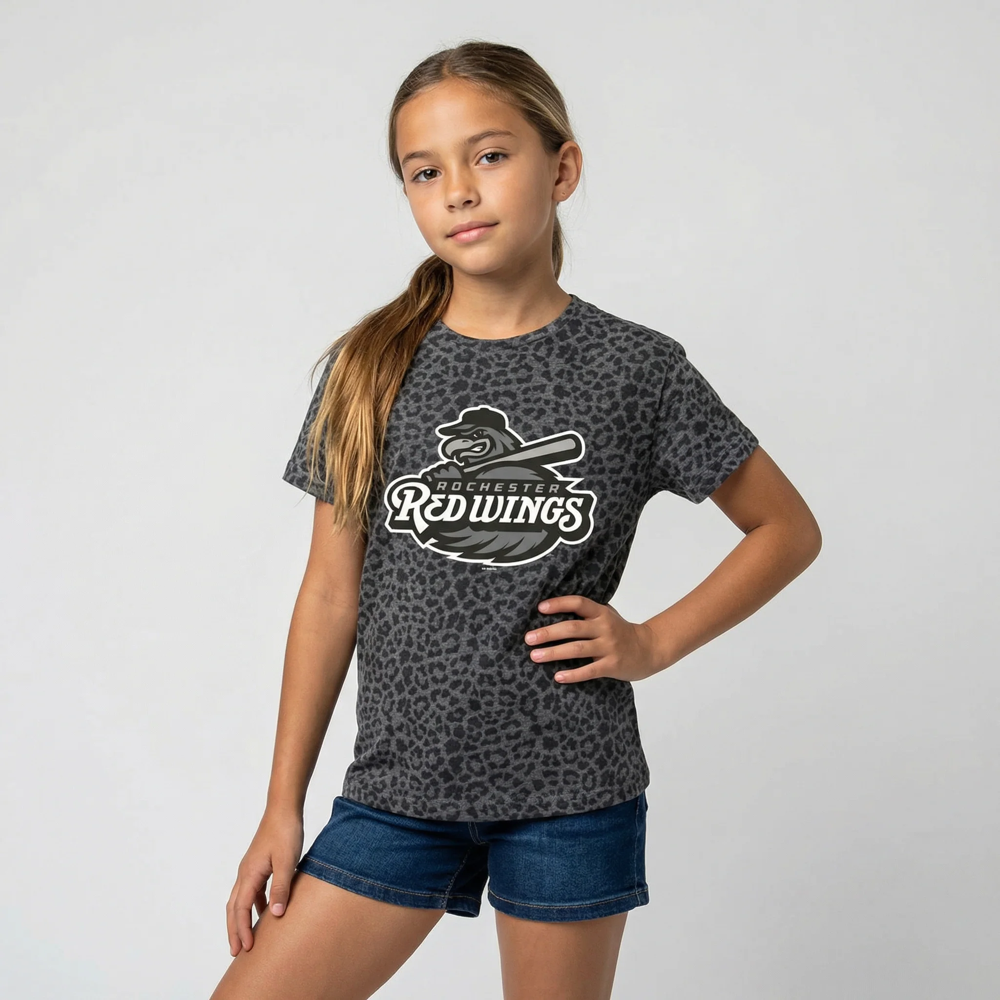 Youth Leopard Print Tee - Image 2