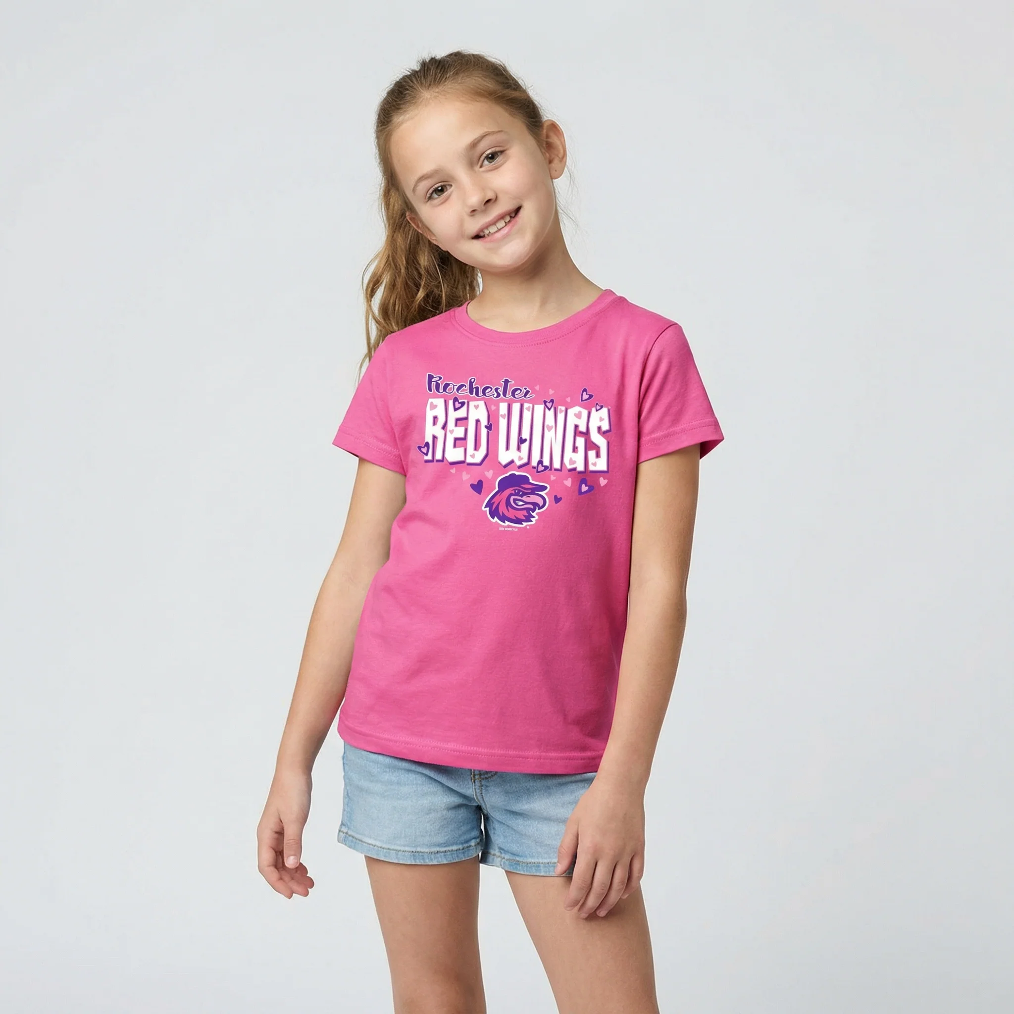 Youth Pink Hearts Tee - Image 2